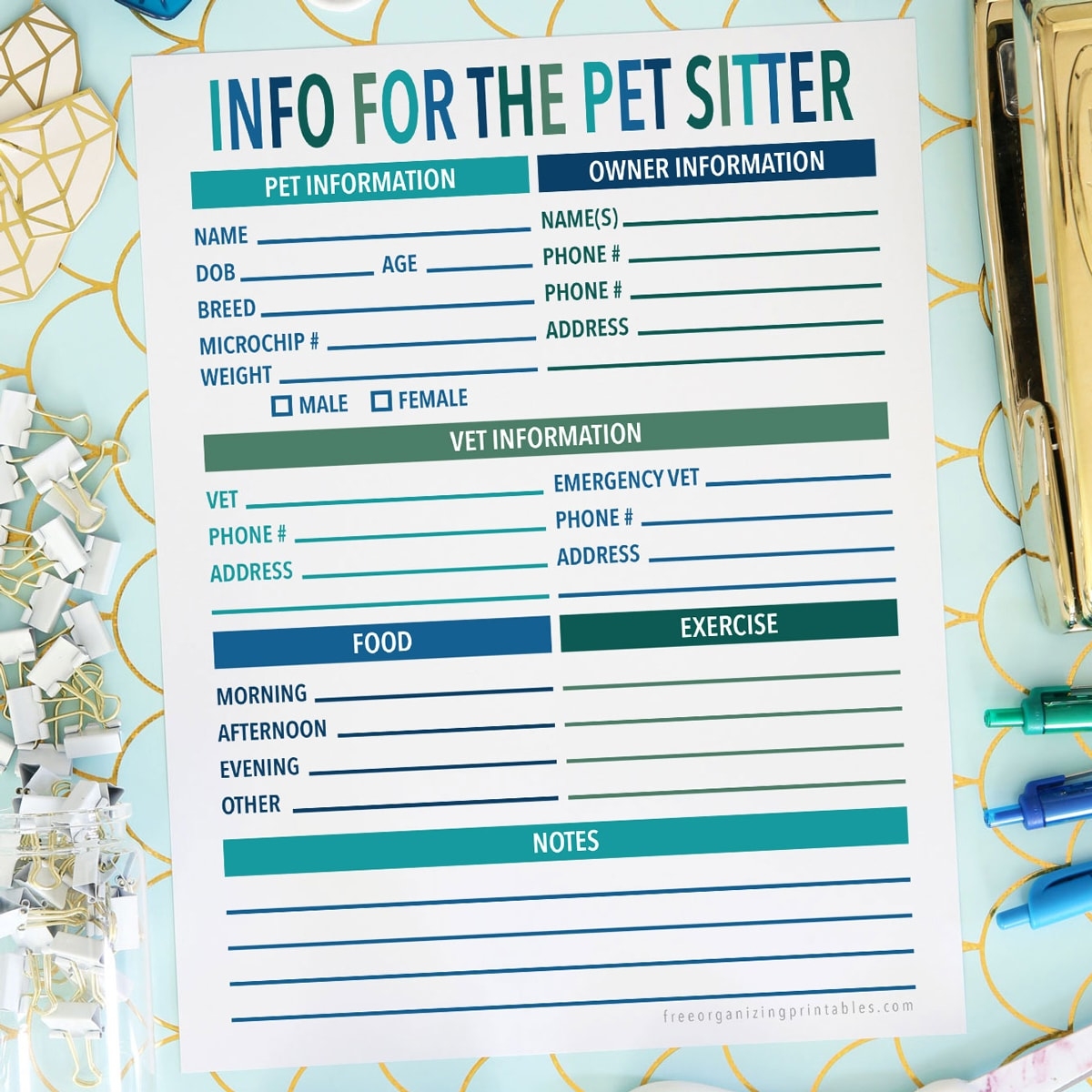 free printable pet sitting forms free printable pet sitting forms