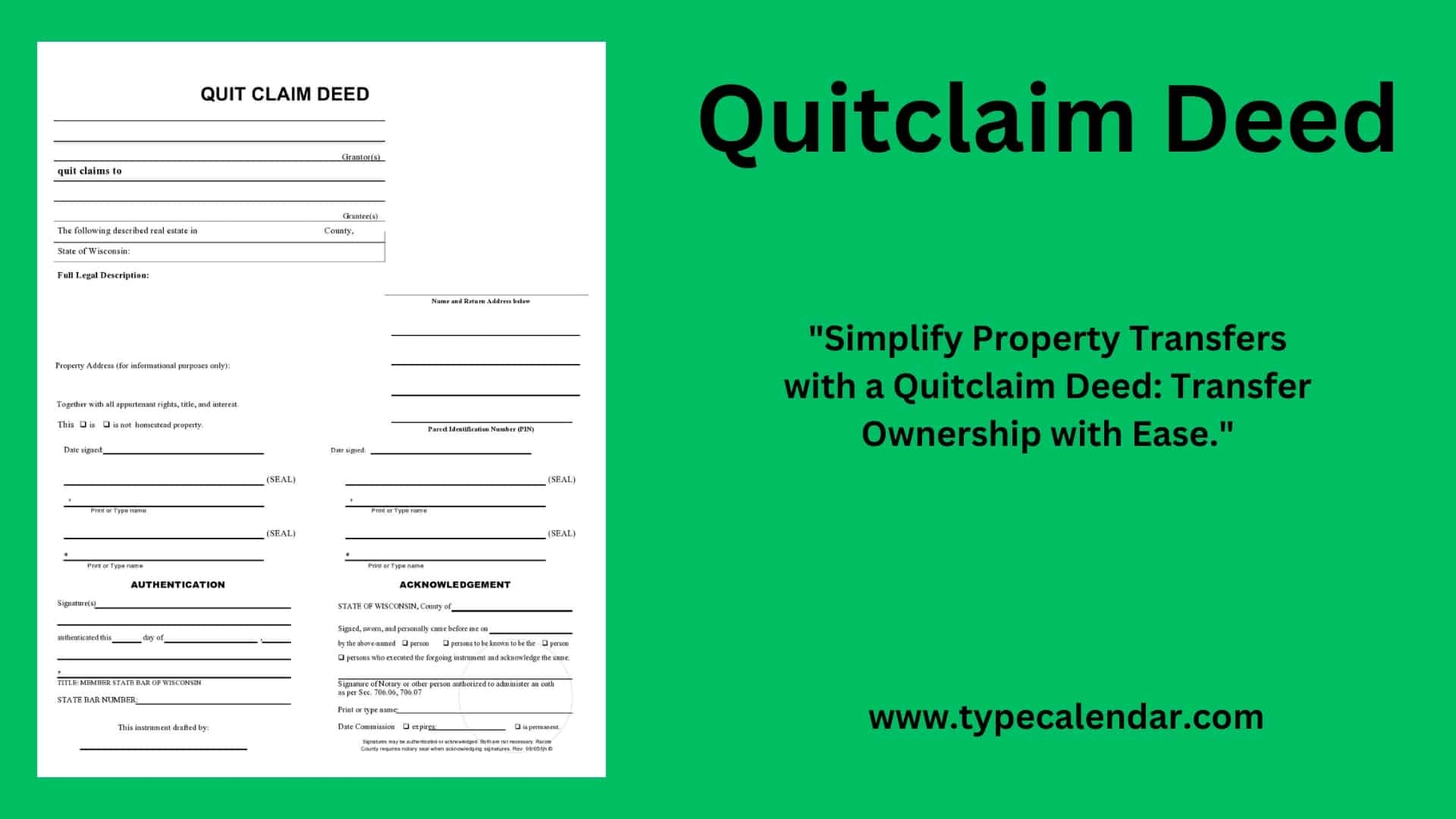 Free Printable Quitclaim Deed Templates PDF Word Example Filled Out