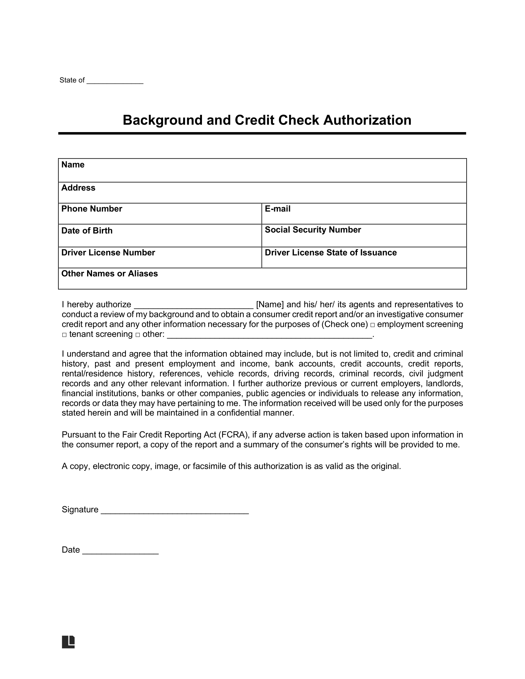 Free Tenant Background Check Form PDF Word Free Tenant Background Check Form PDF Word