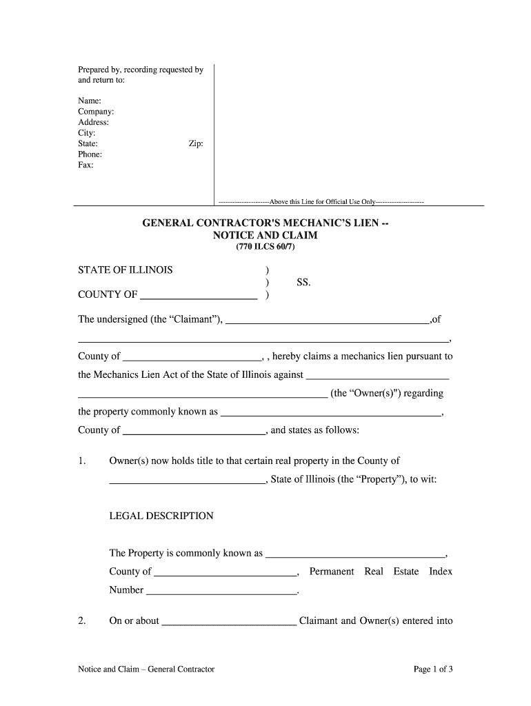 printable mechanics lien form printable mechanics lien form