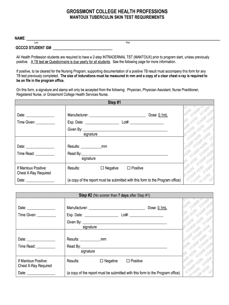 printable tb skin test form printable tb skin test form