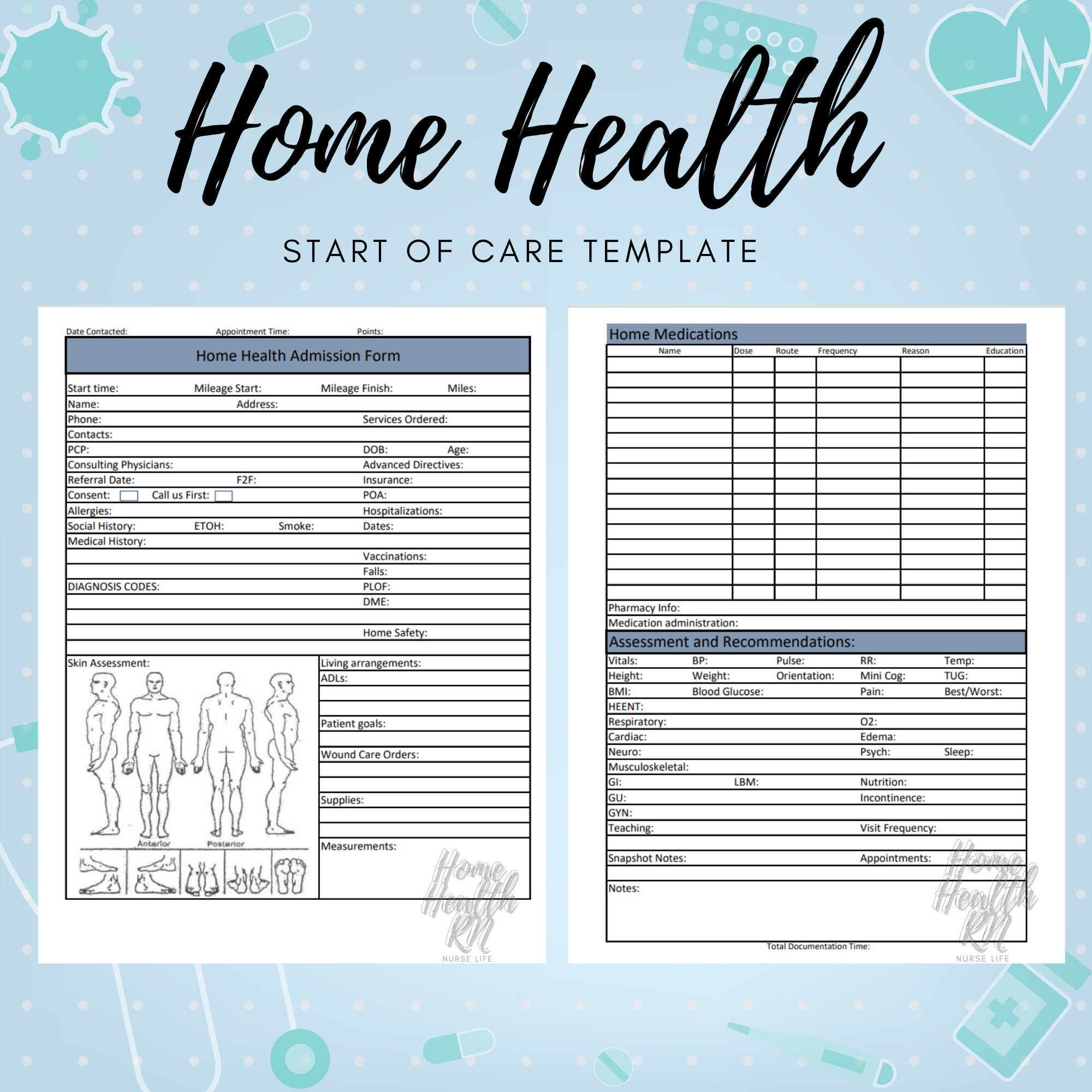 Home Health Nurse Start Of Care Template OASIS Nurse Brain SOC Nurse Report Nurse Planner Home Health Form Admission Form Etsy Home Health Nurse Start Of Care Template OASIS Nurse Brain SOC Nurse Report Nurse Planner Home Health Form Admission Form Etsy