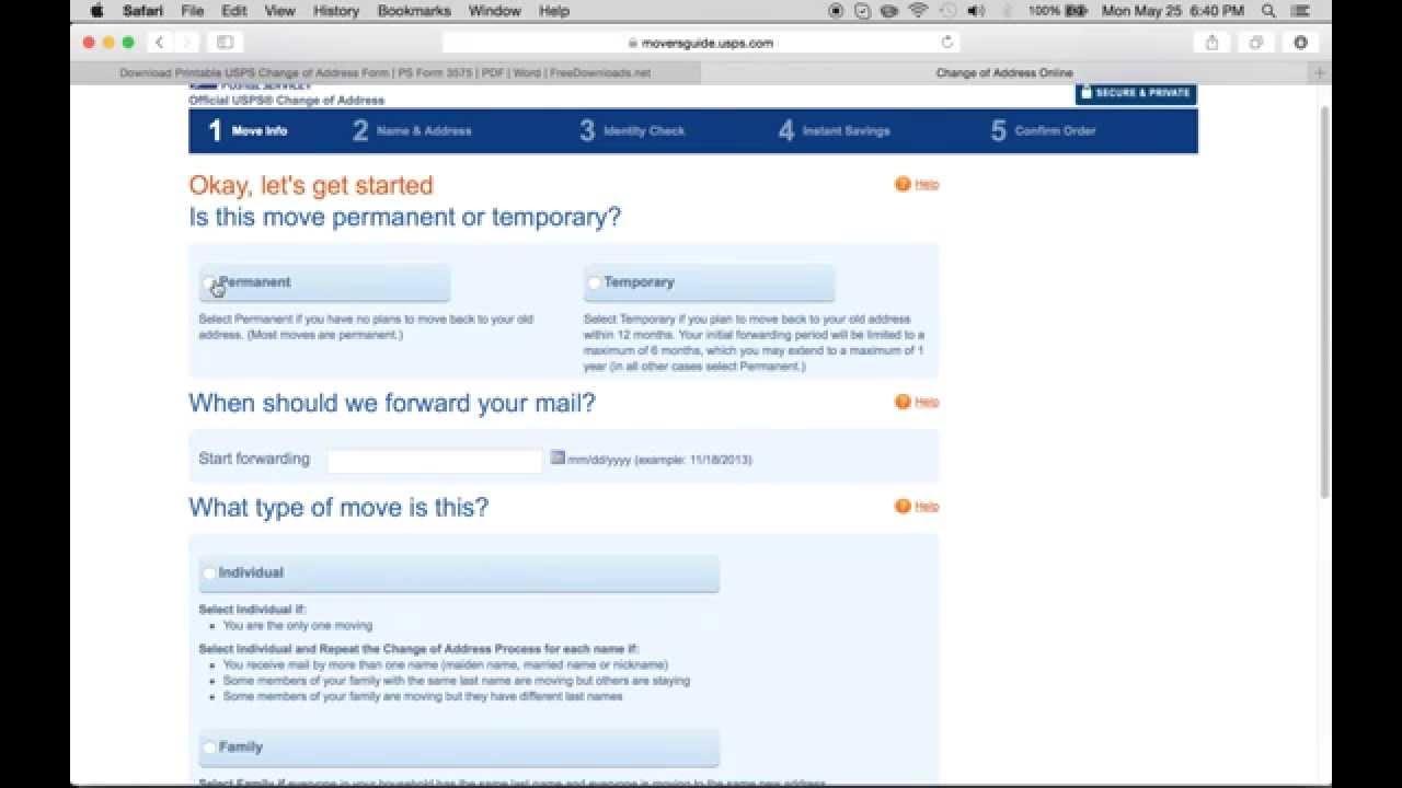 How To Change Your Address USPS Form 3575 Online YouTube