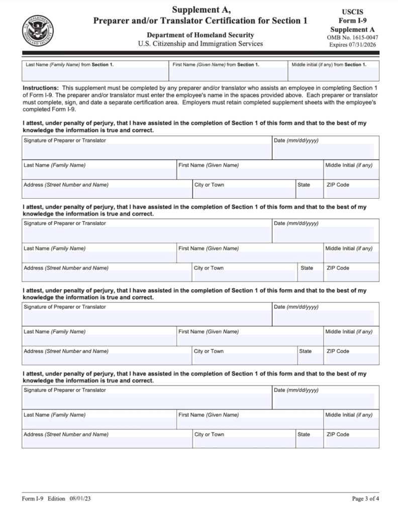 I 9 Form 2026 PDF Simple Instructions Form Download I 9 Form 2026 PDF Simple Instructions Form Download