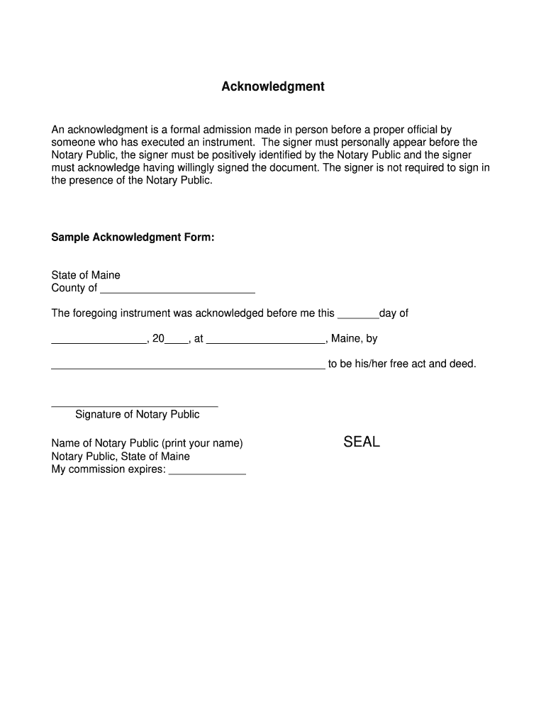 ME Acknowledgment Fill Out Sign Share Online PdfFiller