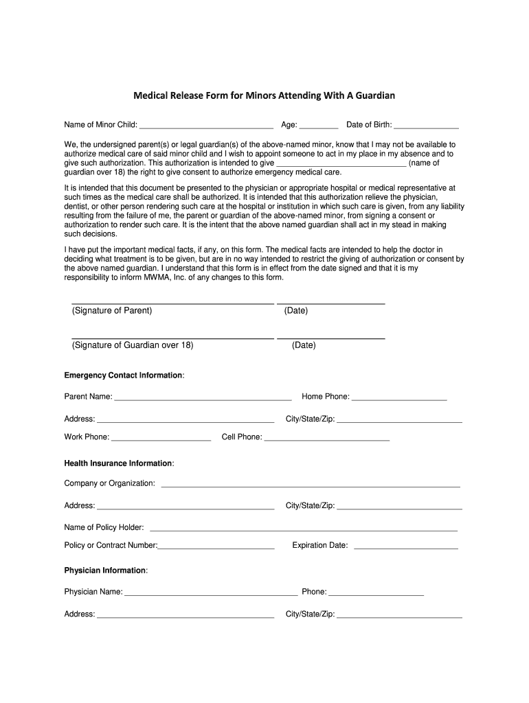 printable medical release form printable medical release form
