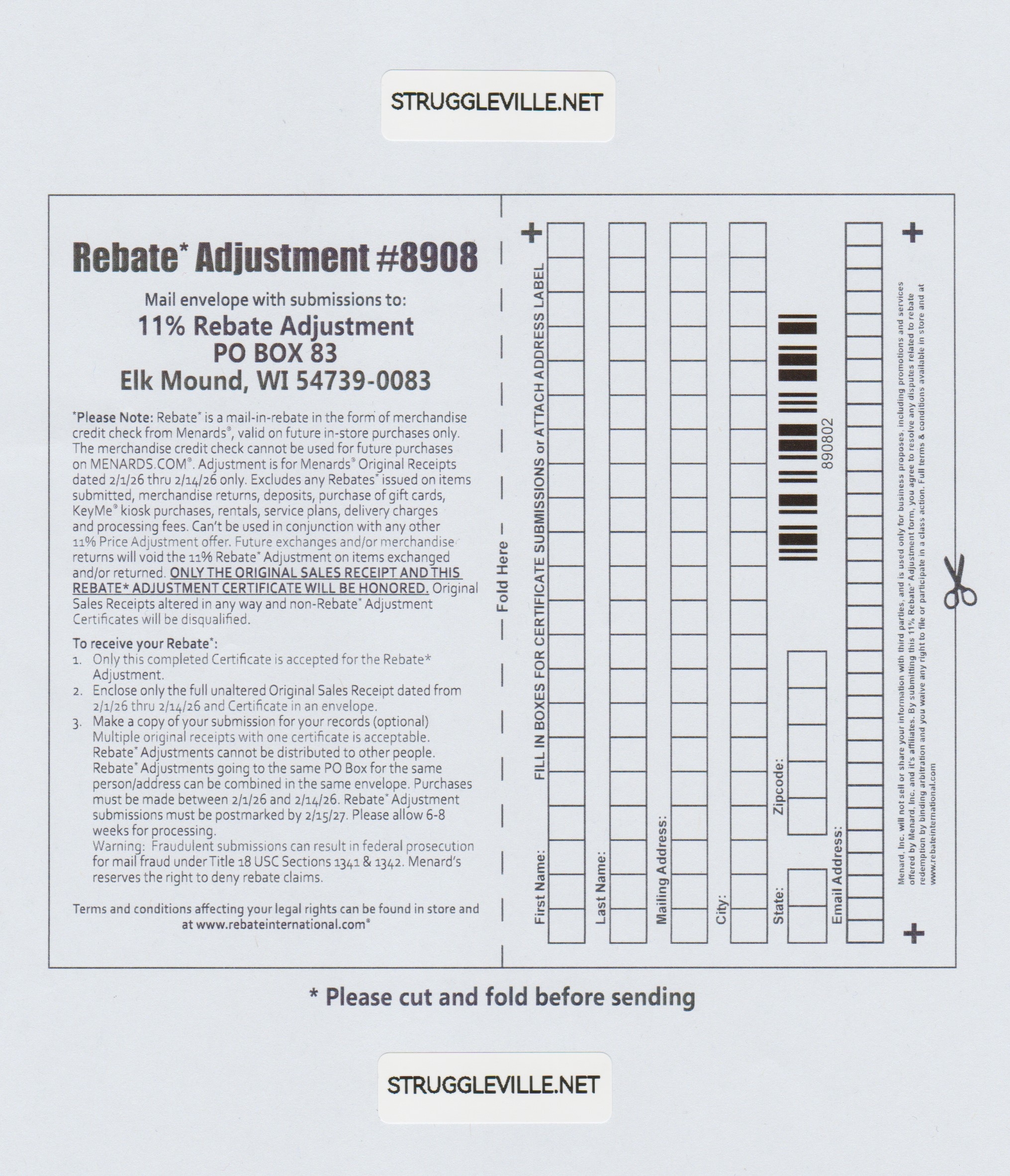menards rebate forms printable