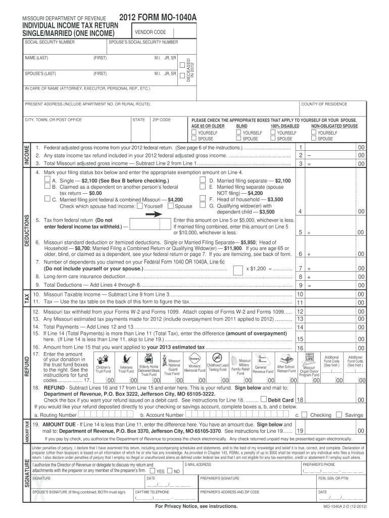 Mo 1040a Fill Out Sign Online DocHub