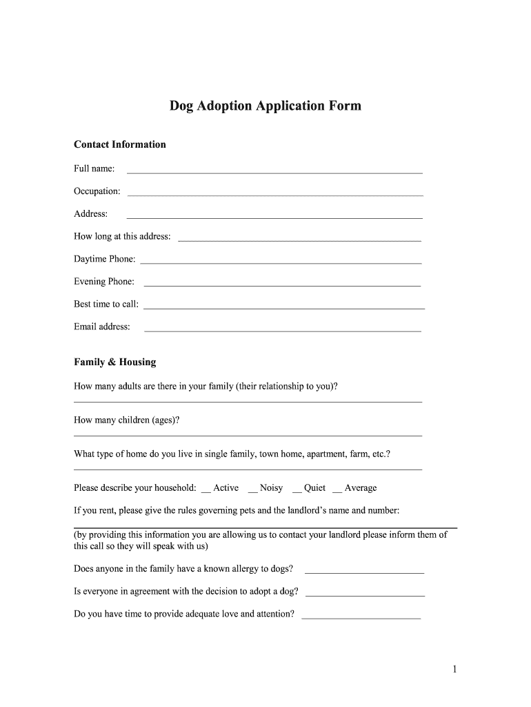 MS CARA Dog Adoption Application Form Fill Out Sign Share Online PdfFiller MS CARA Dog Adoption Application Form Fill Out Sign Share Online PdfFiller
