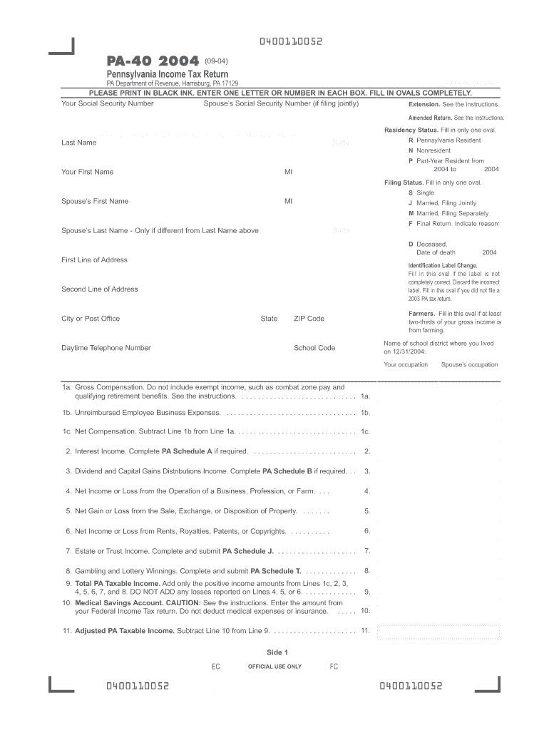 pa 40 tax form 2024 printable