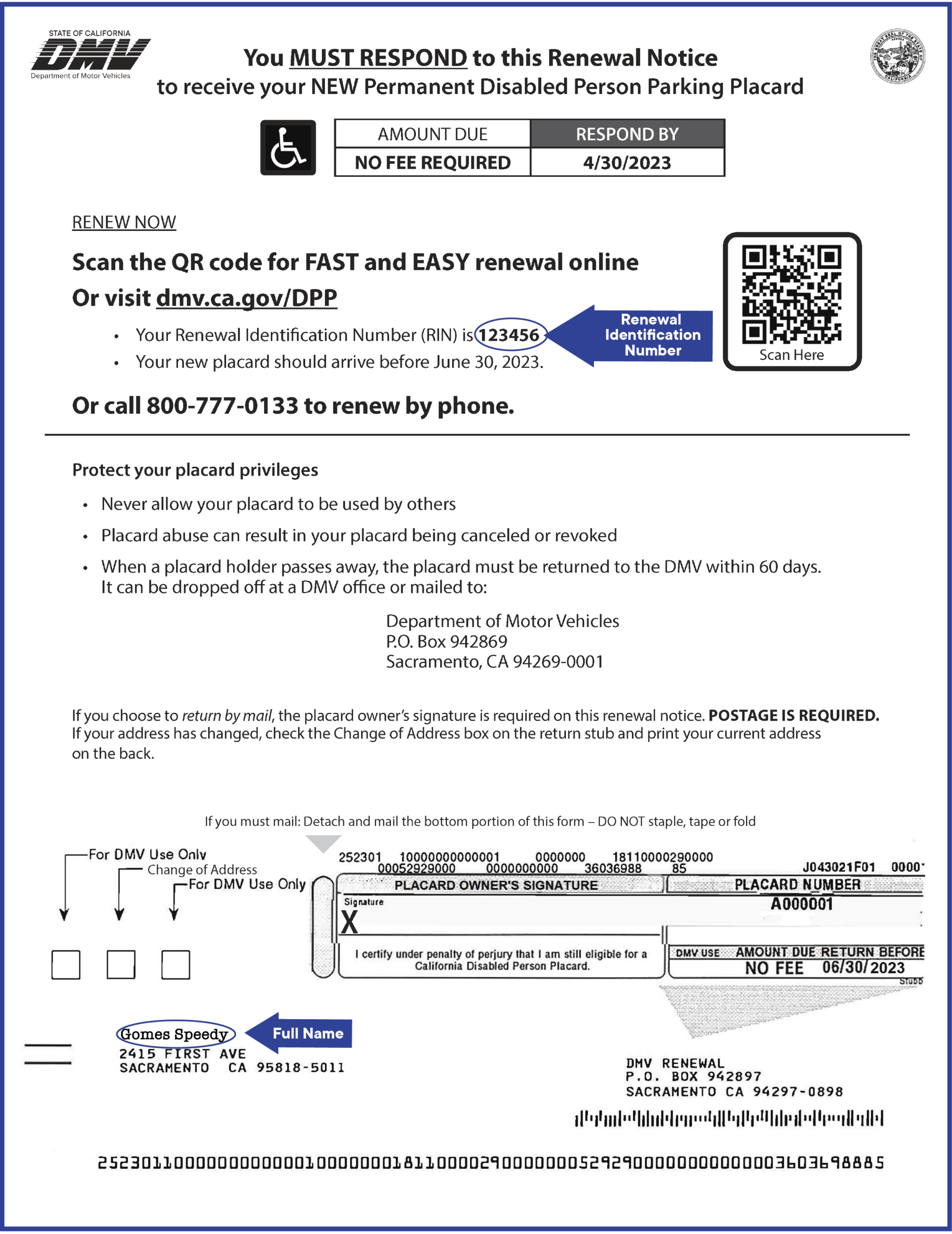 Permanent Disabled Person Parking Placard Renewal California DMV Permanent Disabled Person Parking Placard Renewal California DMV