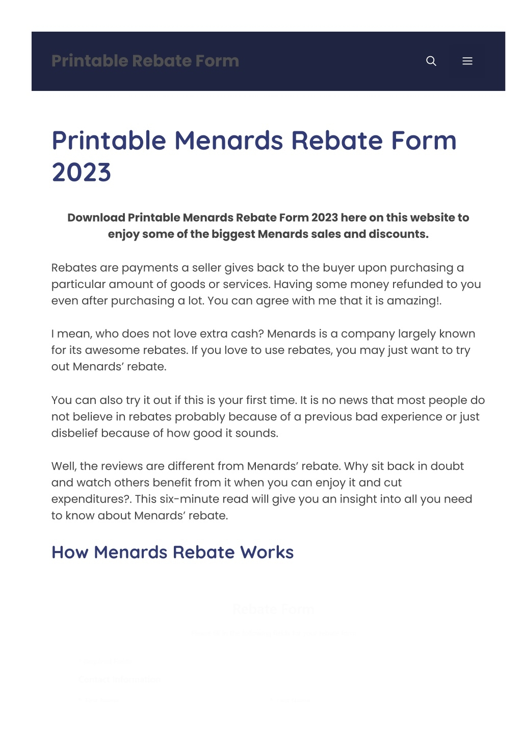 printable menards rebate form