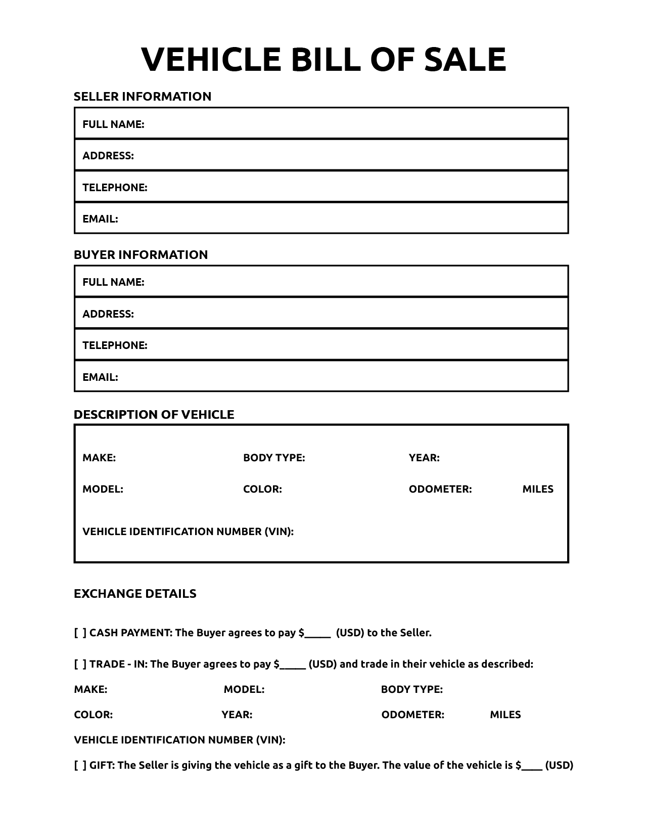 Printable Bill Of Sale For Vehicle World Of Printables Printable Bill Of Sale For Vehicle World Of Printables