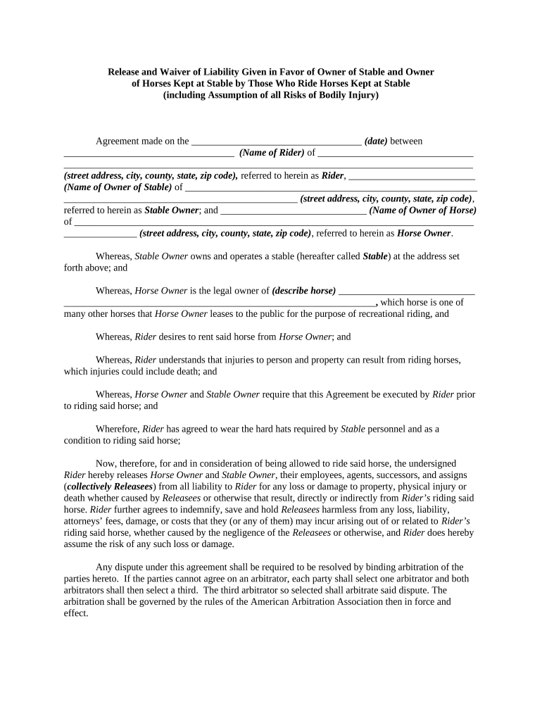 Printable Free Horseback Riding Release Form Fill Out Sign Online DocHub Printable Free Horseback Riding Release Form Fill Out Sign Online DocHub
