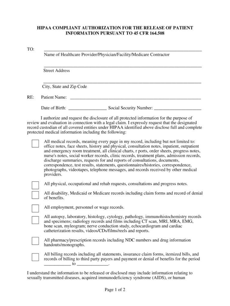 Printable Hipaa Forms Fill Out Sign Share Online PdfFiller