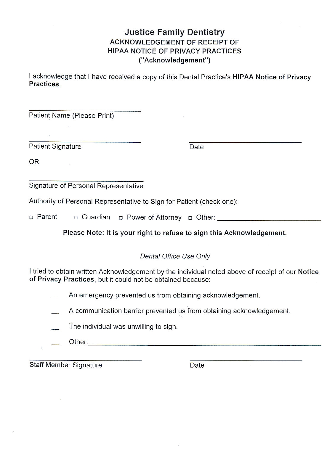 Printable Patient Forms Justice Family Dentistry Printable Patient Forms Justice Family Dentistry