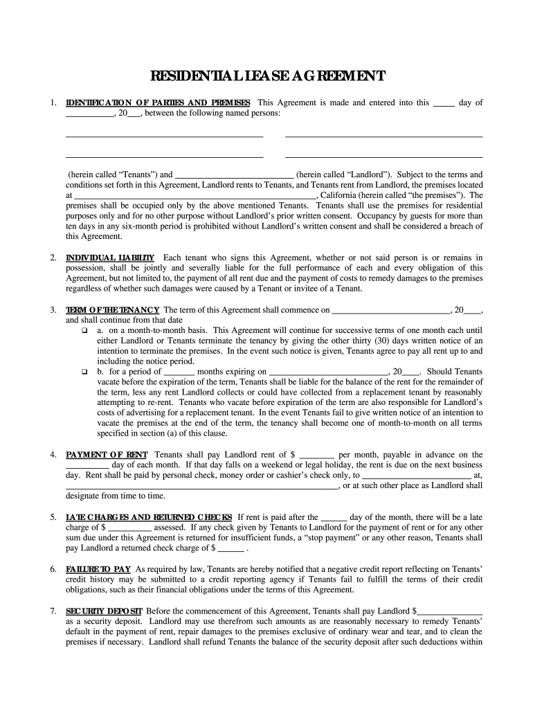 lease agreement printable form lease agreement printable form
