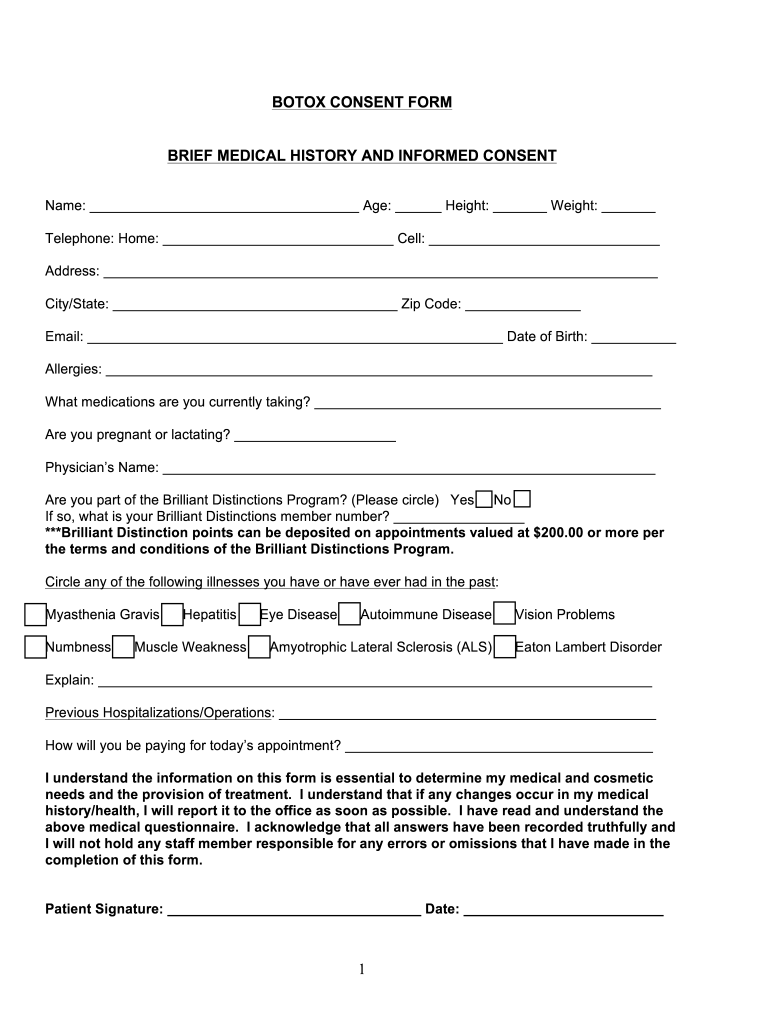 Senza Pelo Med Spa Botox Consent Fill Out Sign Share Online PdfFiller Senza Pelo Med Spa Botox Consent Fill Out Sign Share Online PdfFiller