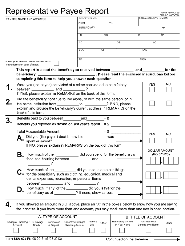 Social Security Form Ssa 623 Fill Out Sign Online DocHub