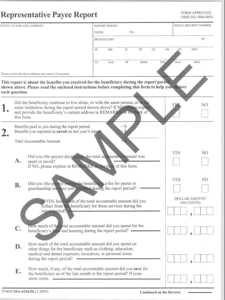 Social Security Representative Payee Report Form Pdf Fill Out Sign Share Online PdfFiller