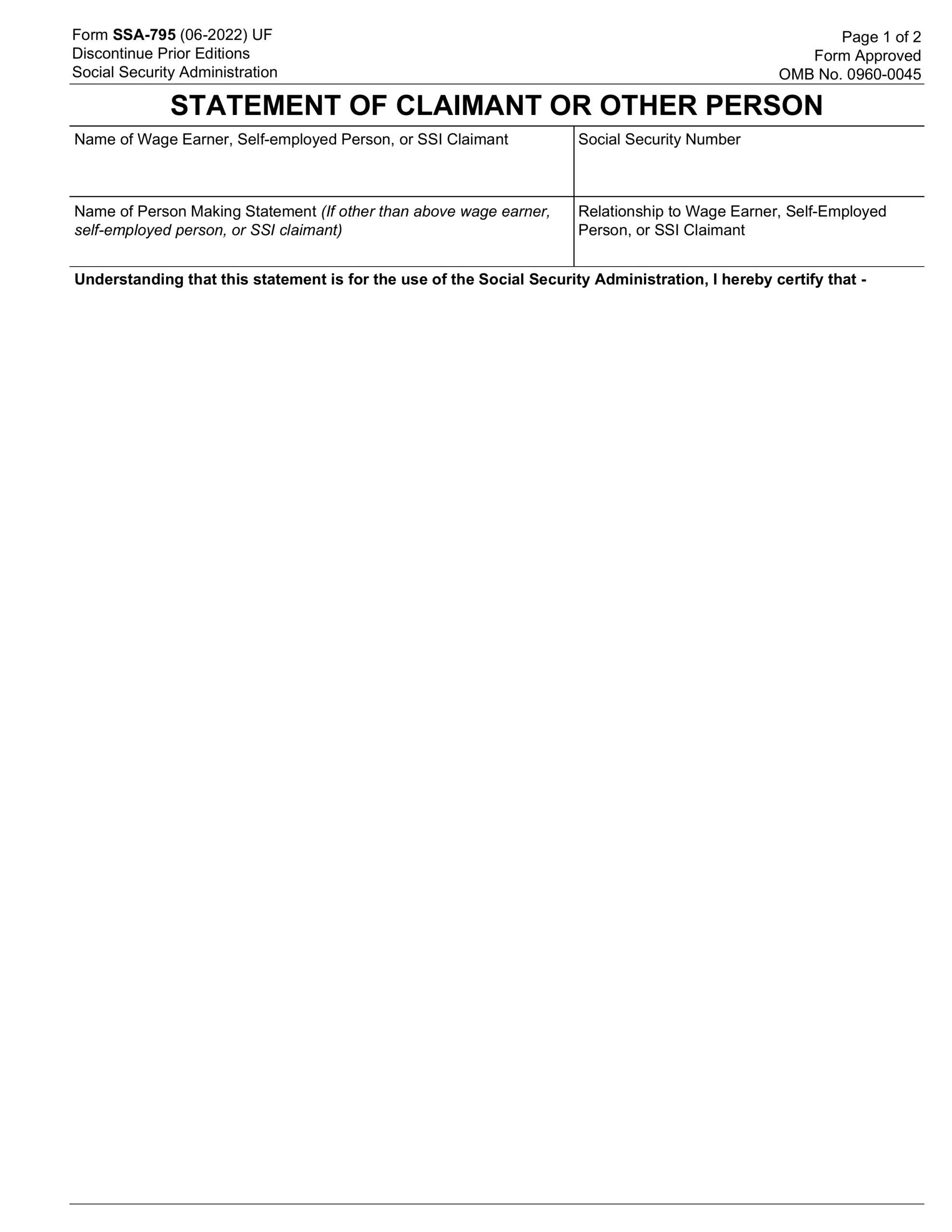 ssa-11-bk printable form ssa-11-bk printable form