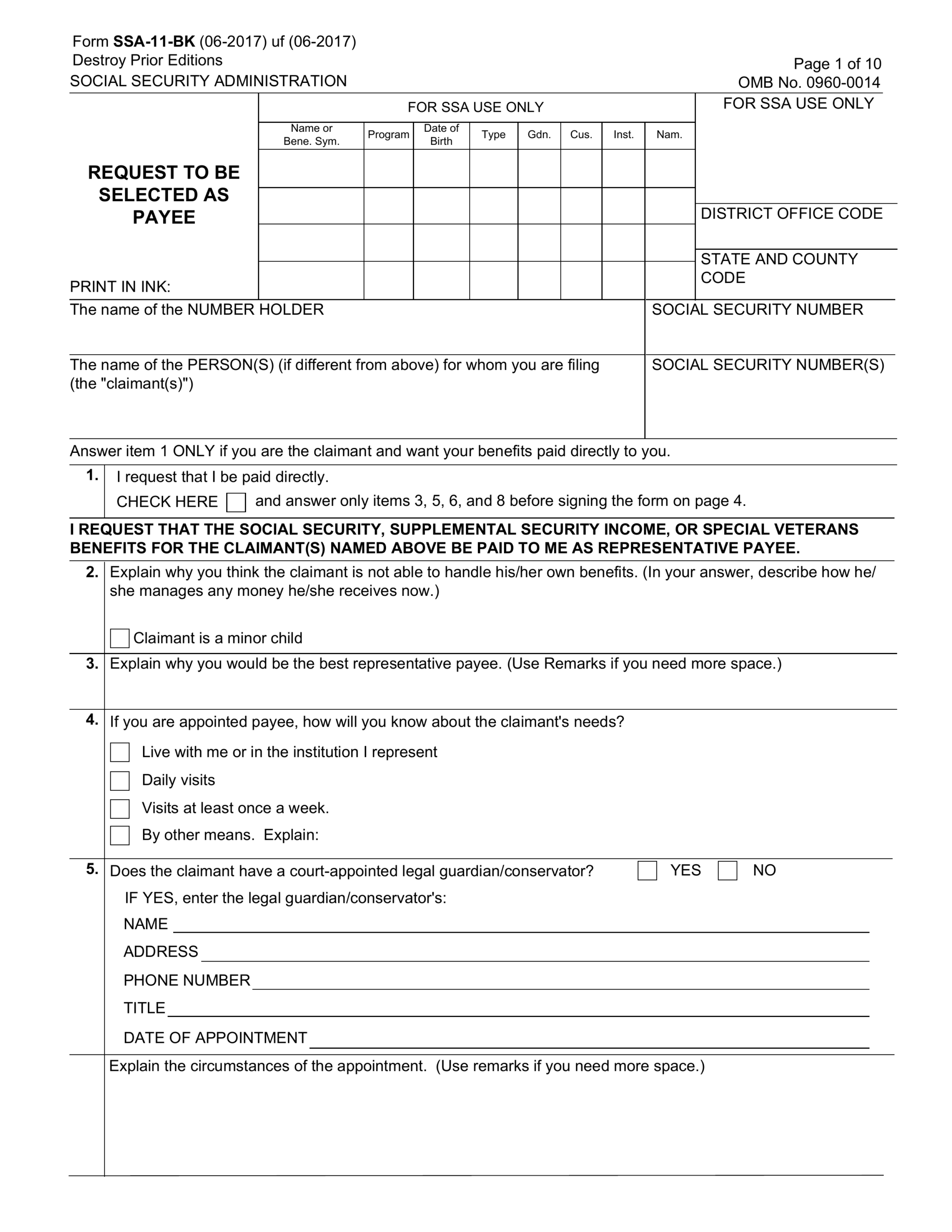 SSA 11 Form 2025 2026 Fill And Download With PDF Guru SSA 11 Form 2025 2026 Fill And Download With PDF Guru