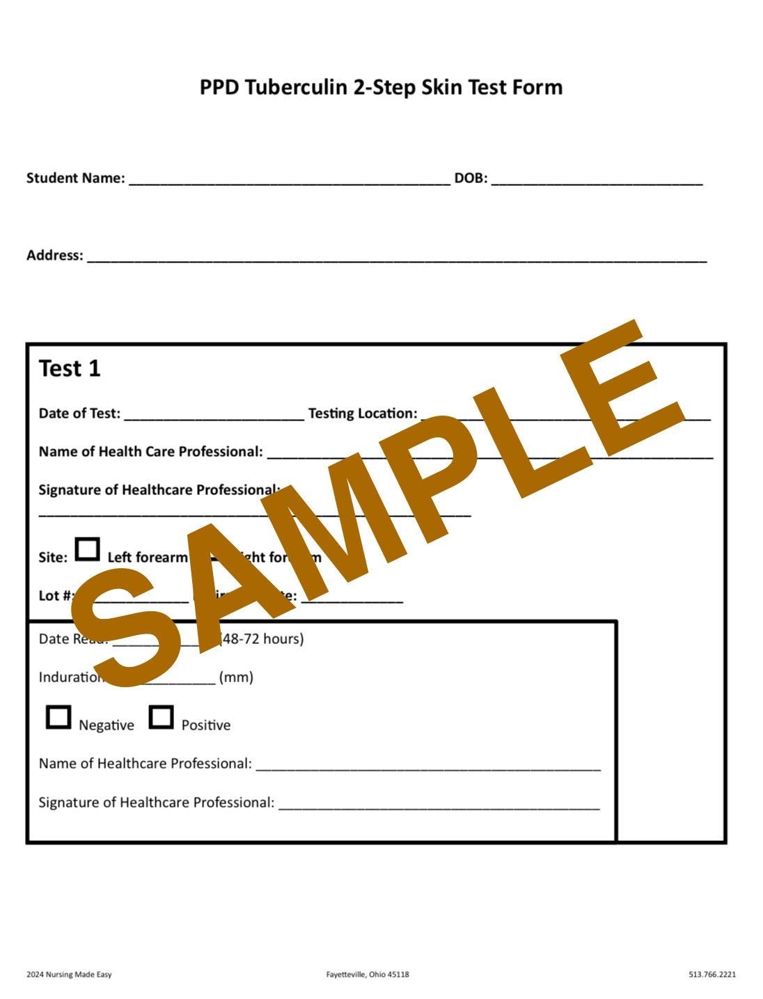 TB 2 step Documentation Form Etsy TB 2 step Documentation Form Etsy