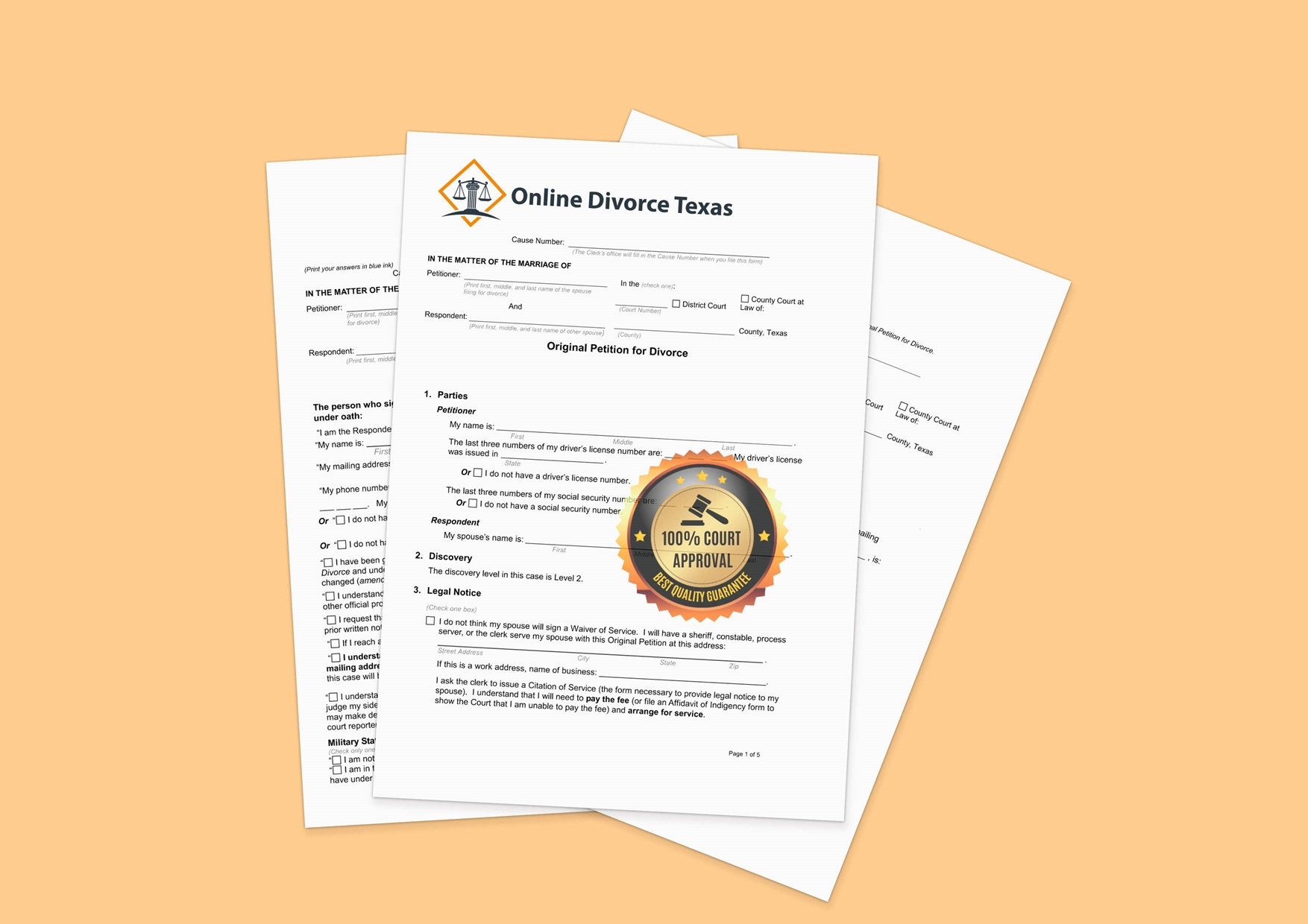 printable divorce forms texas