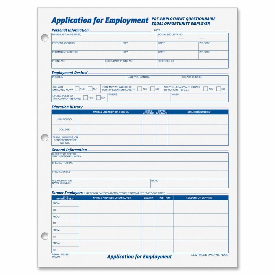 printable employment application form printable employment application form