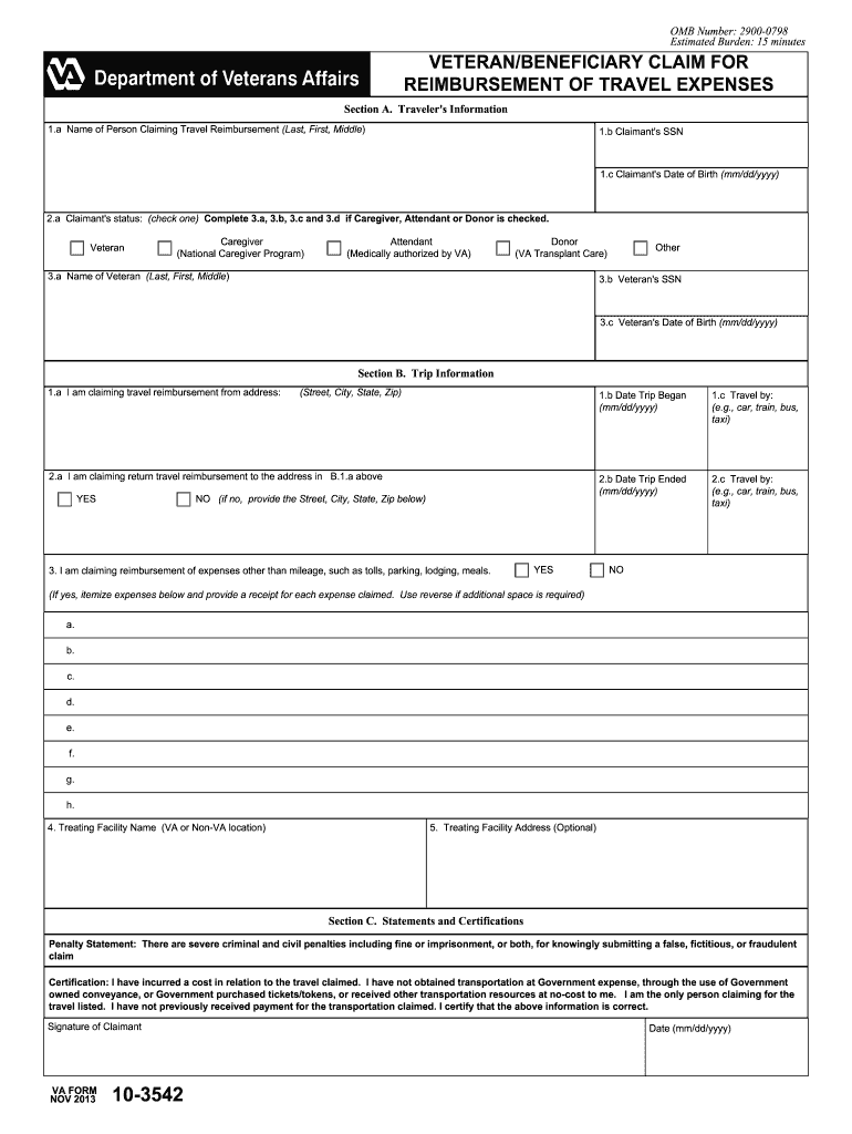 Va Form 10 3542 Fill Out Sign Online DocHub