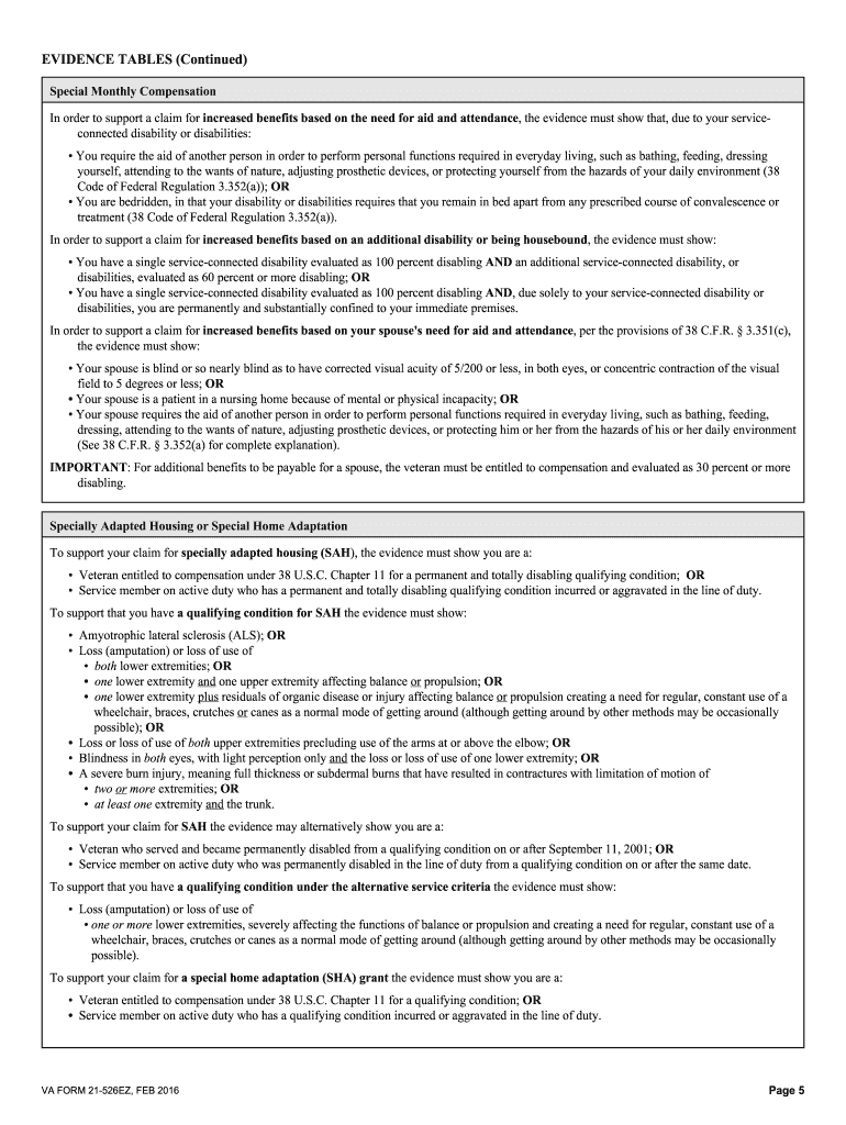 Va Form 21 526ez Printable Fill Out Sign Online DocHub
