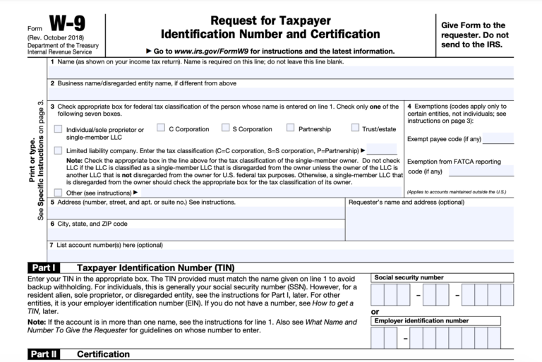 W 9 Form For 2026 Free Template To Fill Out In Seconds