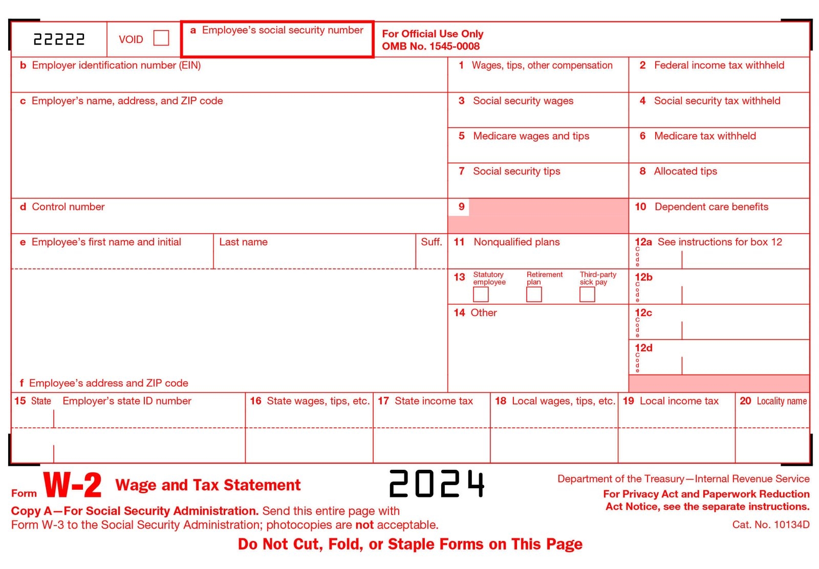 W2 Form Generate Printable W2 Form Online At StubCreator W2 Form Generate Printable W2 Form Online At StubCreator