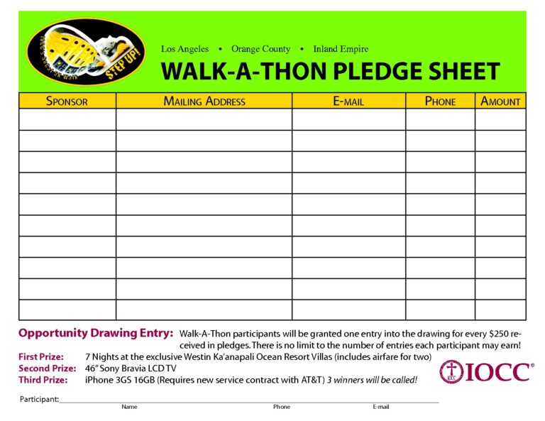 Walk A Thon Fundraiser Template