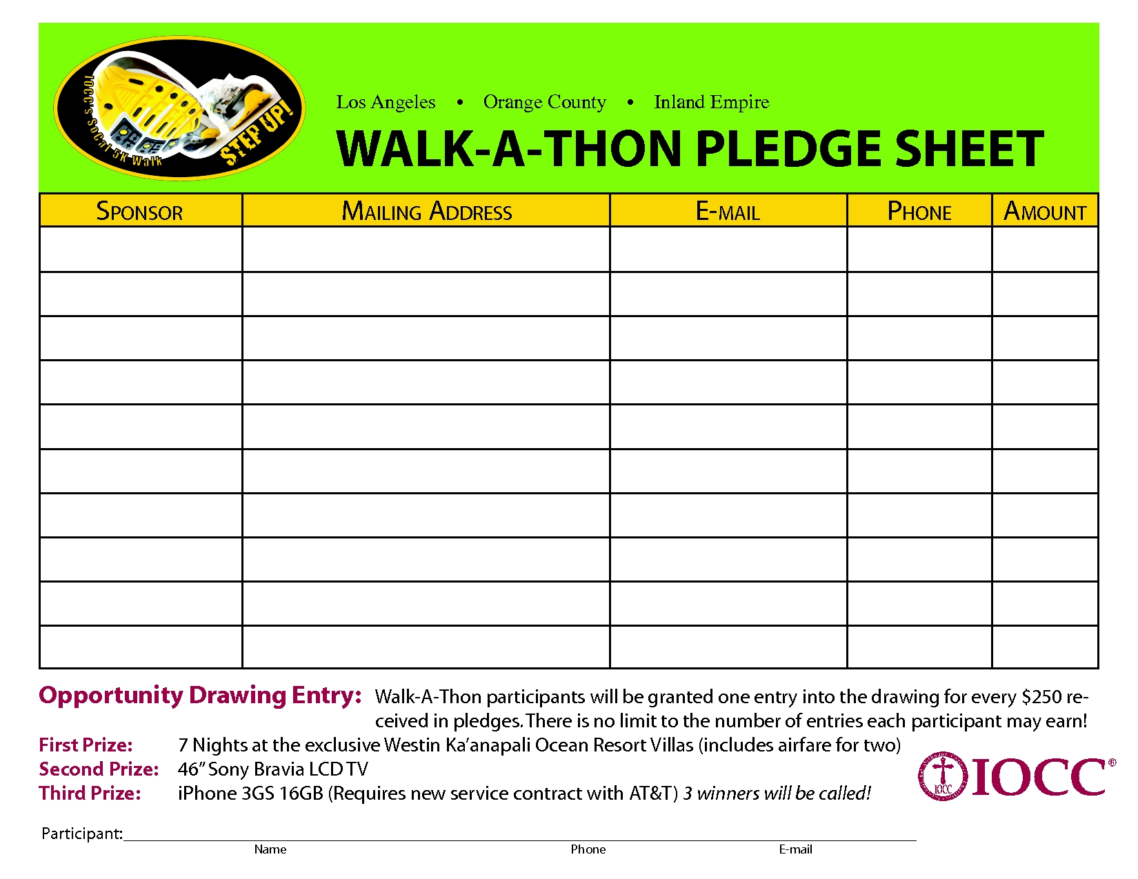 Walk A Thon Fundraiser Template