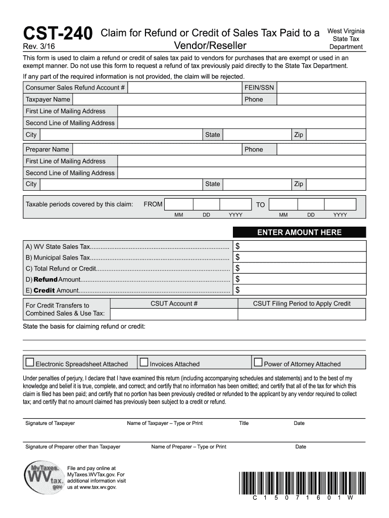 wv state tax forms printable