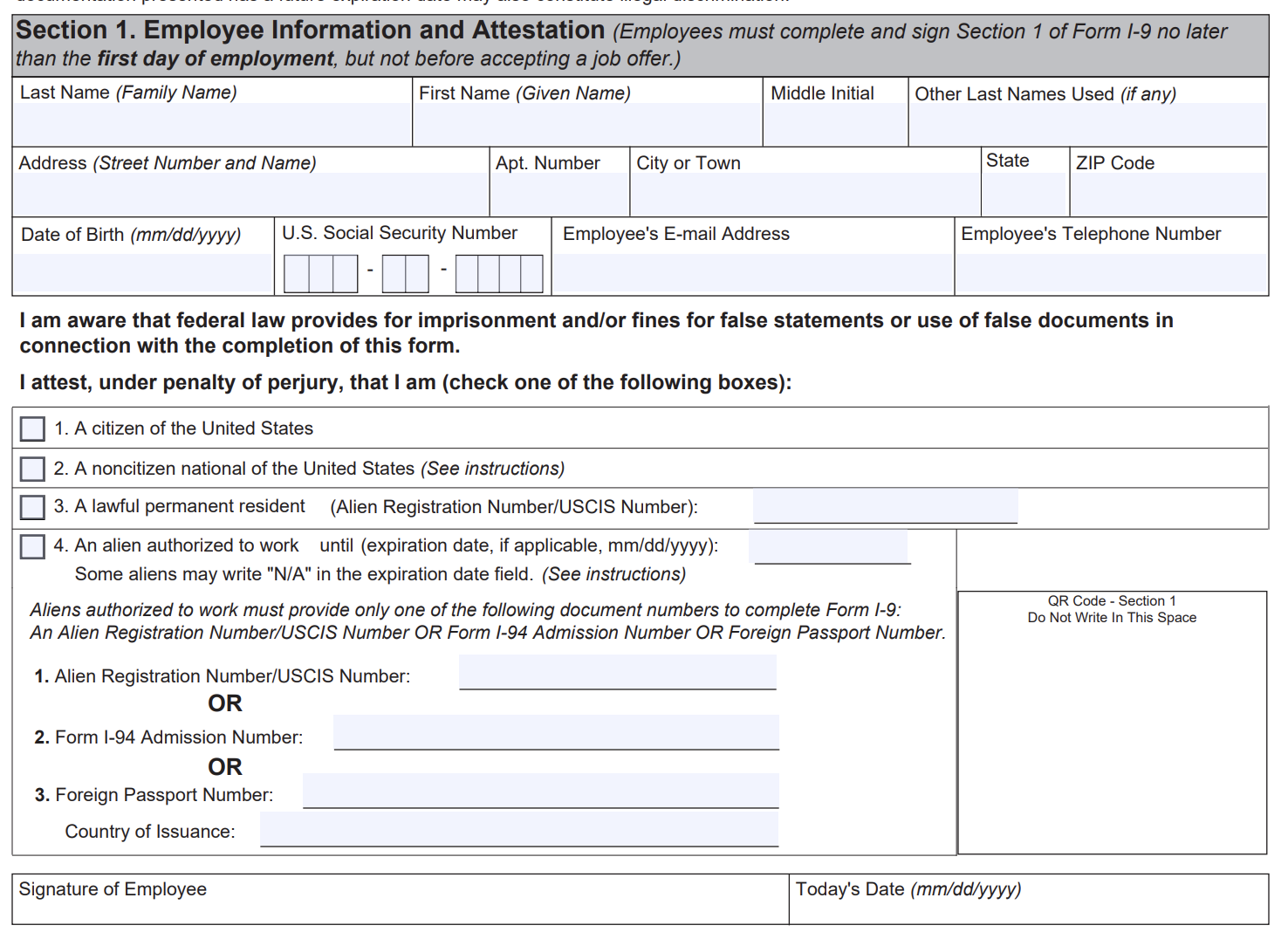 printable i 9 form