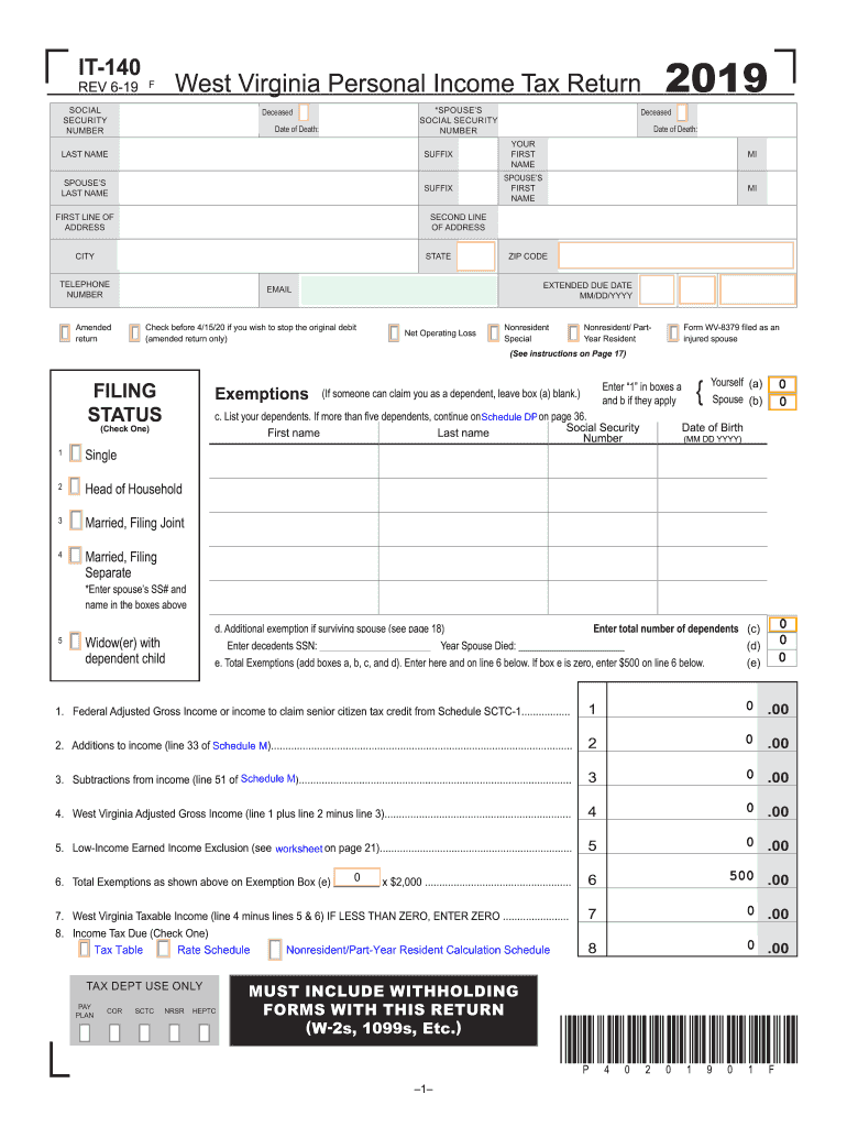 Wv State Tax Forms Fill Out Sign Online DocHub
