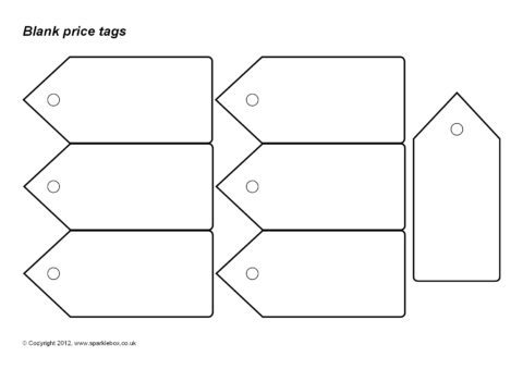 Clear price tag printable label beside groceries