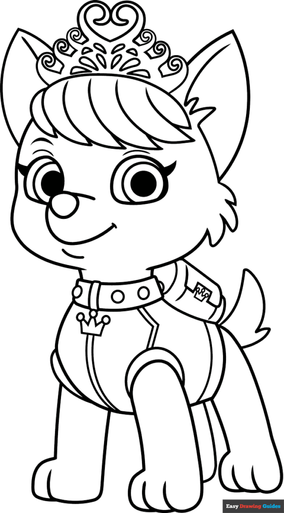 kid coloring a Paw Patrol character page with crayons