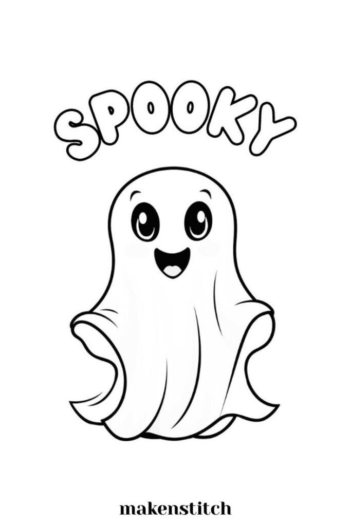 Group of kids coloring Halloween prints together