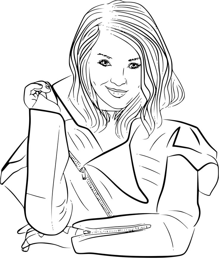 Tracing letters around Mal cape illustration