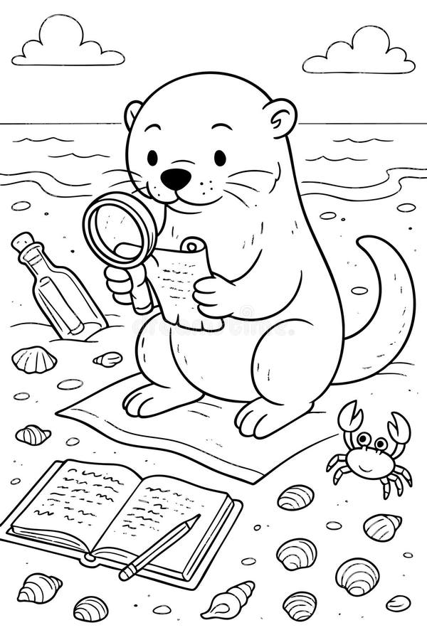 Reader comparing a printed page to the original sketch.