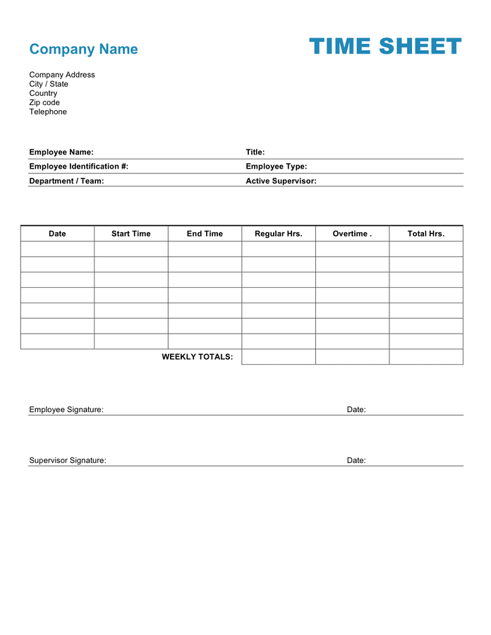 Office desk with printed time sheet and pencil