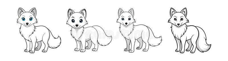 Snowy forest scene coloring page outline
