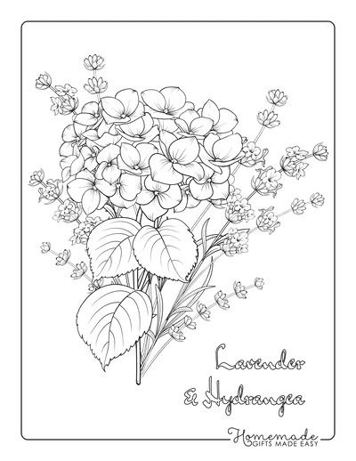 Close-up of an intricate flowering coloring page design in progress