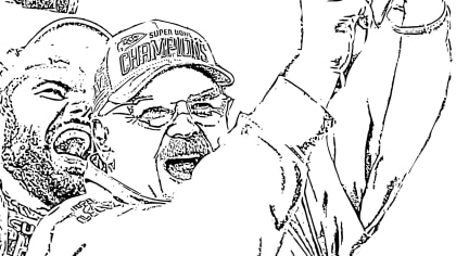 Child coloring a Chiefs helmet coloring page with red and gold pencils