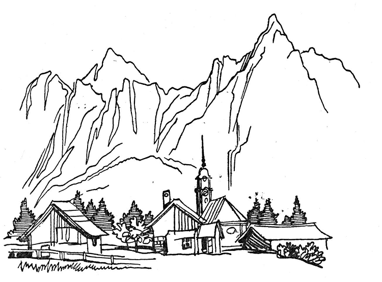 Child coloring canyon and river landform page